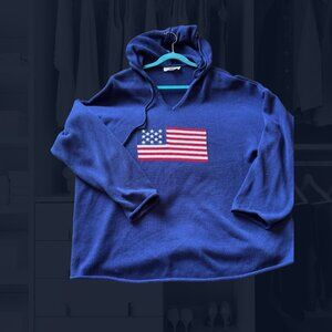 Brit NY for Target Blue Heavy Knit Sweater with Hood Size 2X